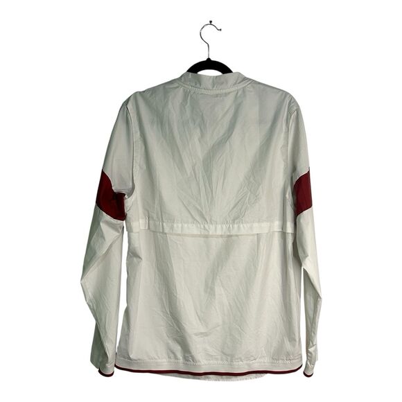 Arkansas Razorbacks Nike Jacket Mens S Windbreaker 1/4 Zip White On-Field - Picture 2 of 16